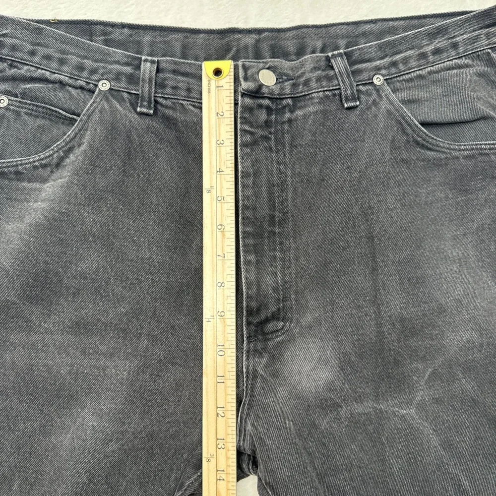 Wrangler Jeans Mens Black Authentic Straight Leg Made in USA Denim